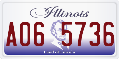 IL license plate A065736