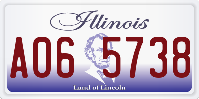 IL license plate A065738