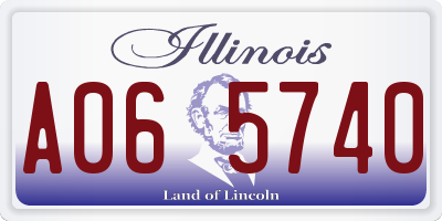 IL license plate A065740