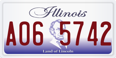 IL license plate A065742