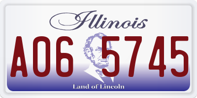 IL license plate A065745