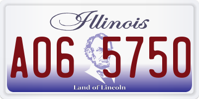 IL license plate A065750
