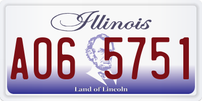 IL license plate A065751