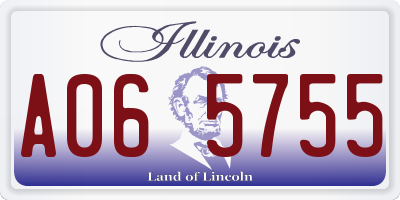 IL license plate A065755