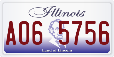 IL license plate A065756