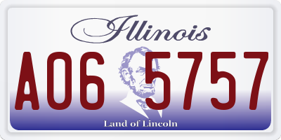IL license plate A065757