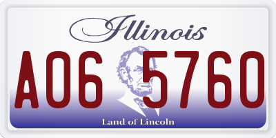 IL license plate A065760