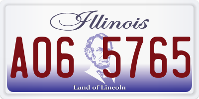 IL license plate A065765