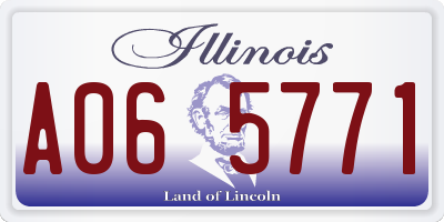 IL license plate A065771