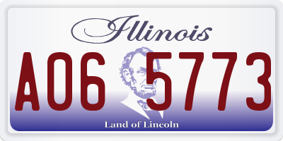 IL license plate A065773