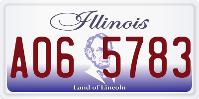 IL license plate A065783