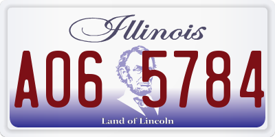 IL license plate A065784