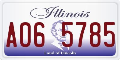 IL license plate A065785