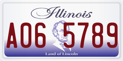 IL license plate A065789