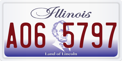 IL license plate A065797