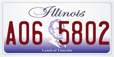 IL license plate A065802