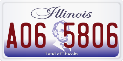 IL license plate A065806