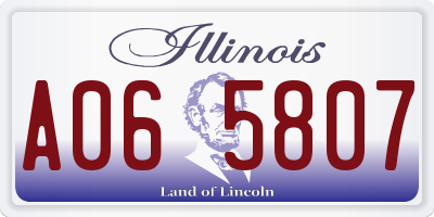 IL license plate A065807