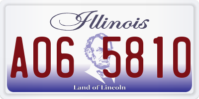 IL license plate A065810