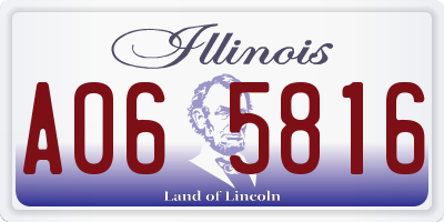 IL license plate A065816