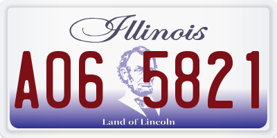IL license plate A065821