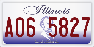 IL license plate A065827