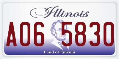 IL license plate A065830