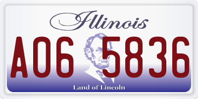 IL license plate A065836