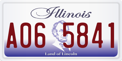 IL license plate A065841