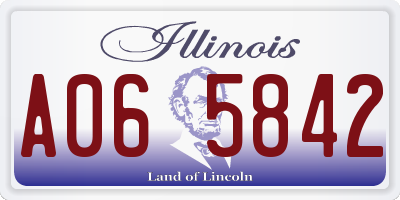IL license plate A065842