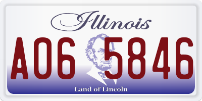 IL license plate A065846