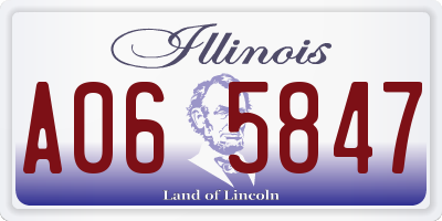 IL license plate A065847