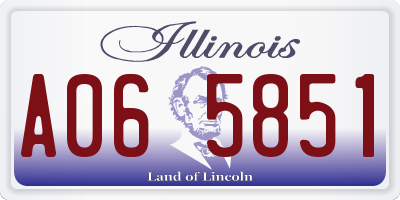 IL license plate A065851