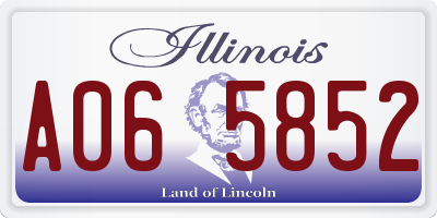 IL license plate A065852