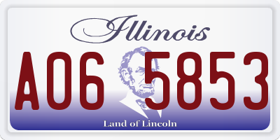 IL license plate A065853