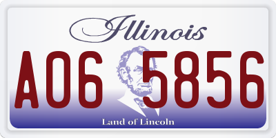 IL license plate A065856