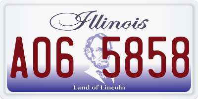 IL license plate A065858