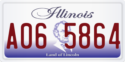 IL license plate A065864