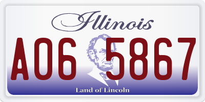 IL license plate A065867