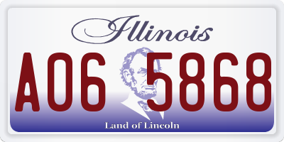 IL license plate A065868