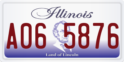 IL license plate A065876