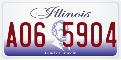 IL license plate A065904