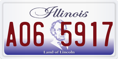 IL license plate A065917