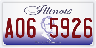 IL license plate A065926