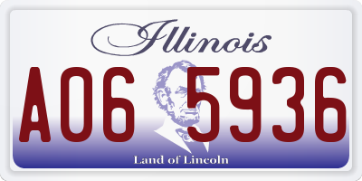 IL license plate A065936