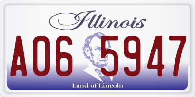 IL license plate A065947