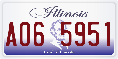 IL license plate A065951