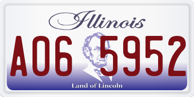 IL license plate A065952