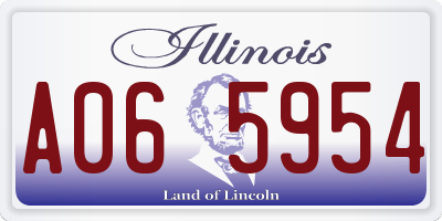 IL license plate A065954