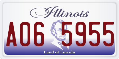 IL license plate A065955